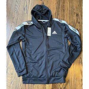 Adidas Basketball Club Hoodie Full Zip Hooded Jacket Size Medium New With Tags